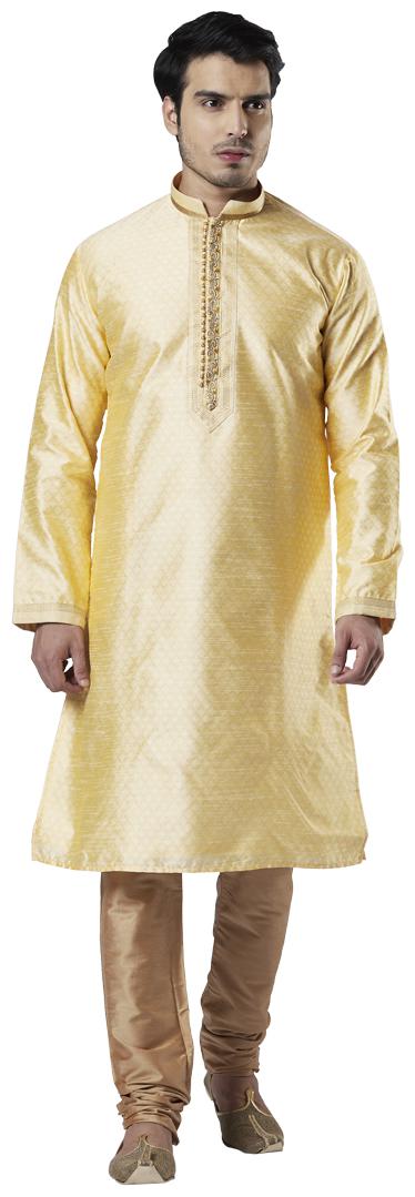 

Ethnix By Raymond Men Yellow Regular Fit Kurta