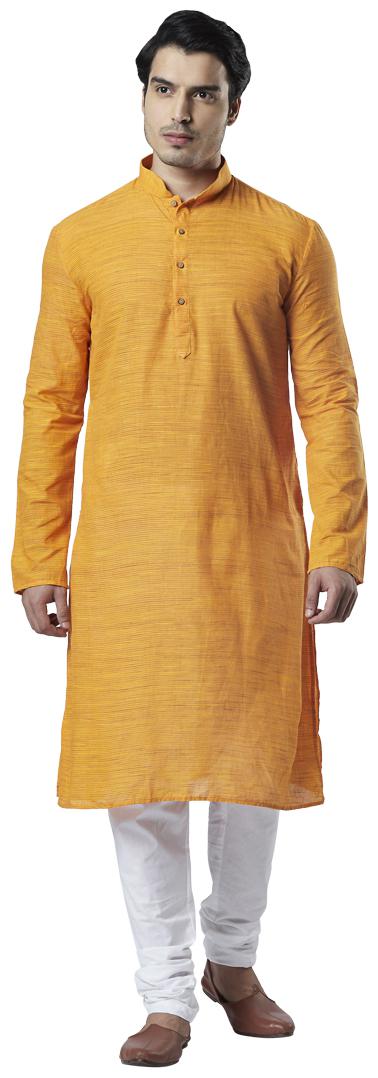 

Ethnix By Raymond Men Yellow Regular Fit Kurta