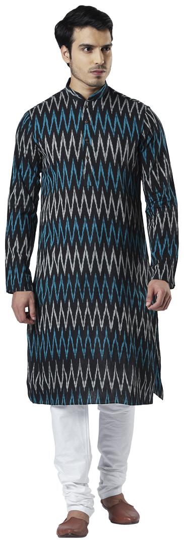 

Ethnix By Raymond Men Blue Regular Fit Kurta