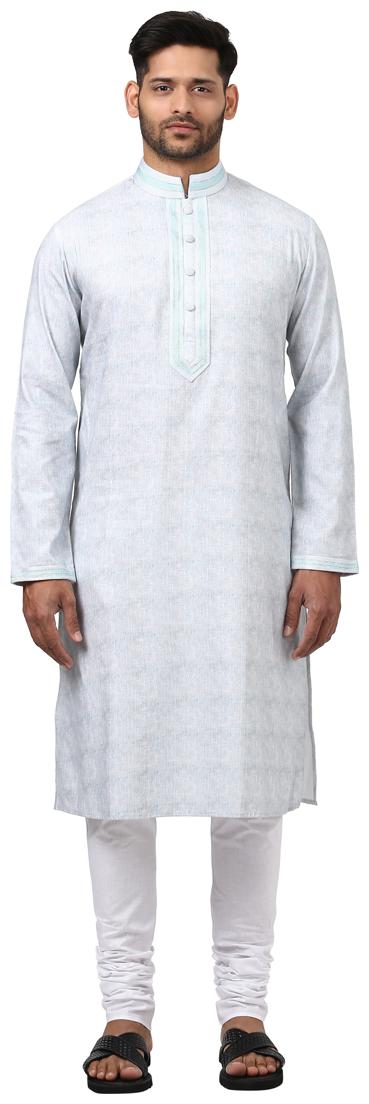 

Ethnix By Raymond Men Grey Regular Fit Kurta