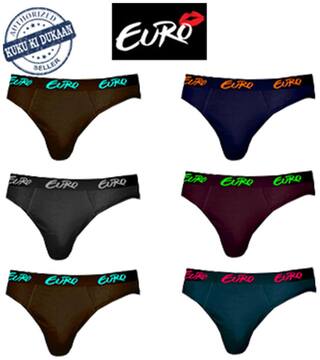 Euro Printed Briefs - Multi ,Pack Of 6