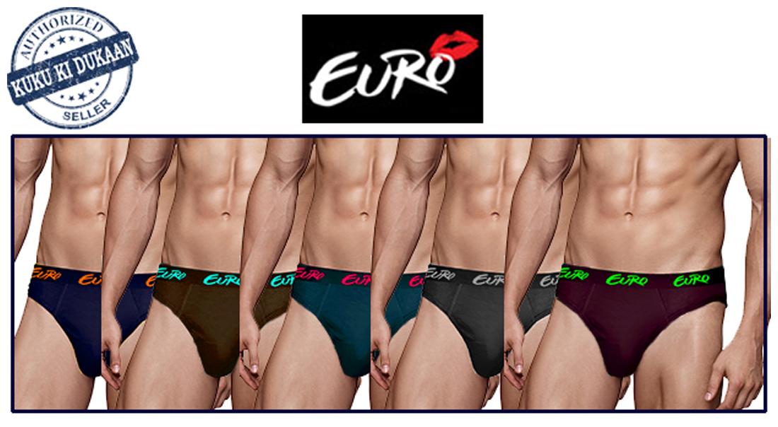 Euro Micra Pack Of 5 Assortedcolor Cotton Briefs
