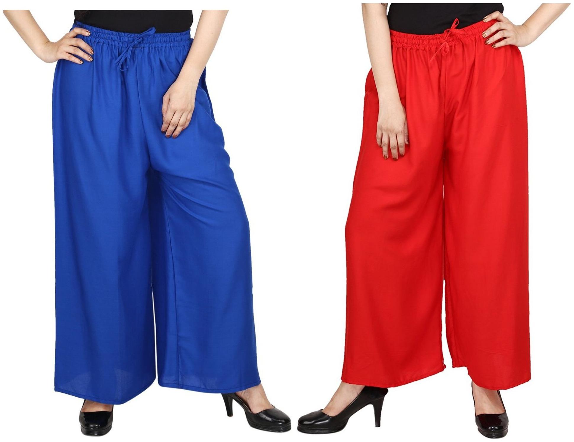 

Evection Premium Rayon Palazzo Set of 2 - Blue Red