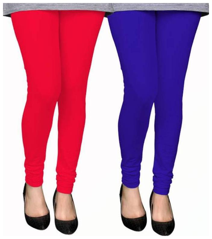 

Evection Premium Cotton Leggings Pack of 2-Red Blue