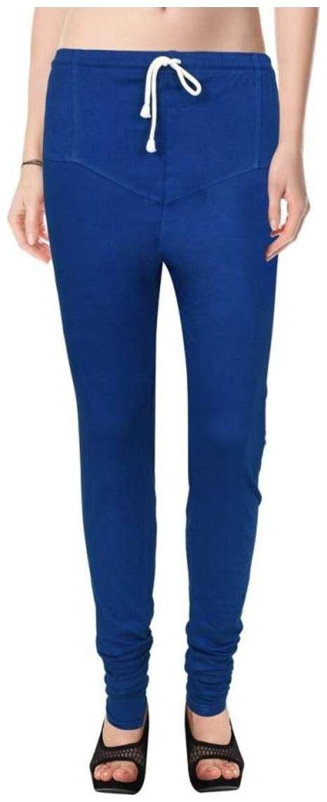

Evection Premium V-Cut Cotton Lycra Legging - Blue