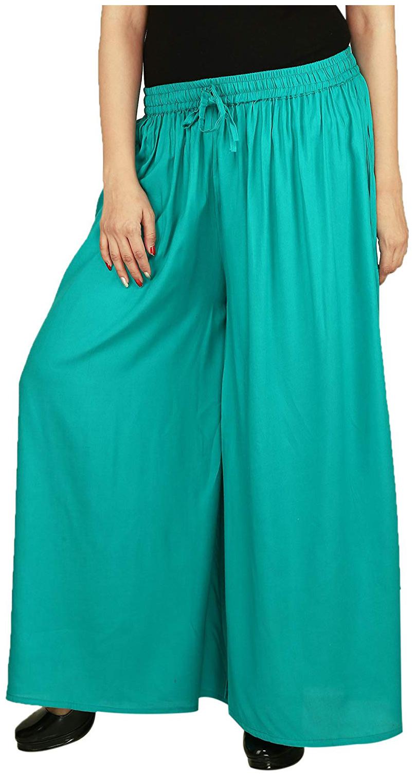 

Evection Premium Rayon Palazzo - Sea Green