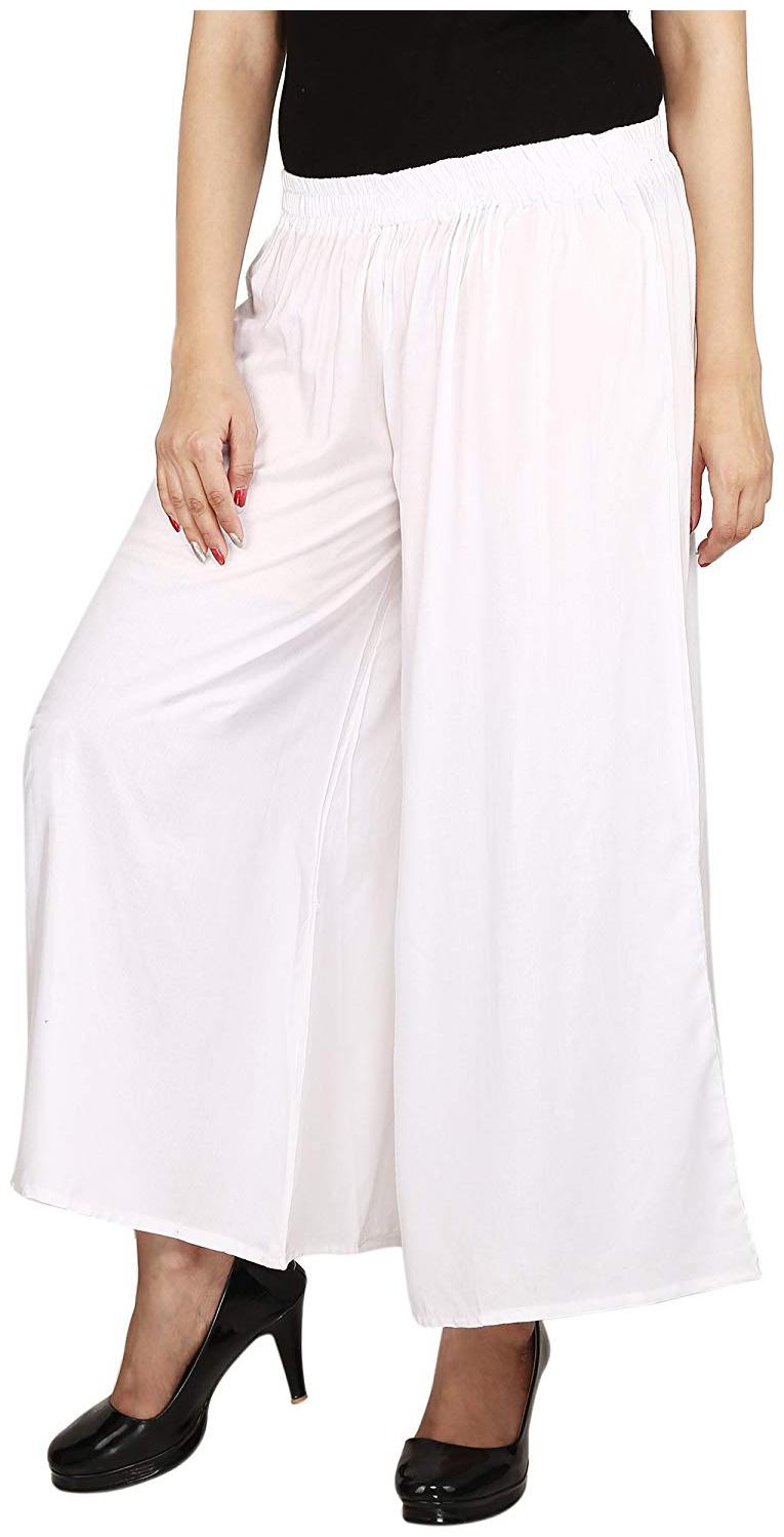 

Evection Stylish Rayon Palazzo White