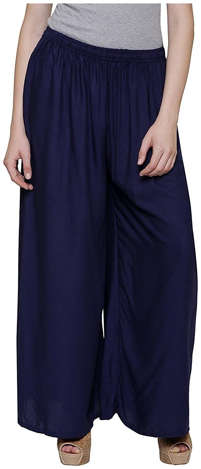 

EVECTION Rayon Palazzos - Navy Blue