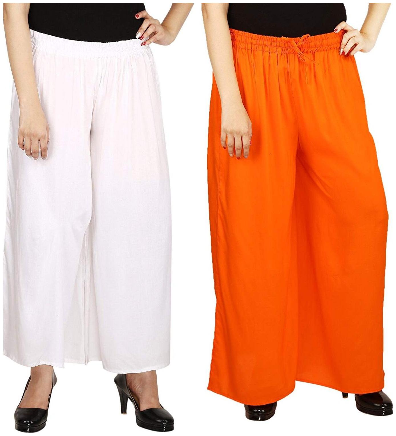 

Evection Stylish Rayon Palazzo Combo of 2 -Multi