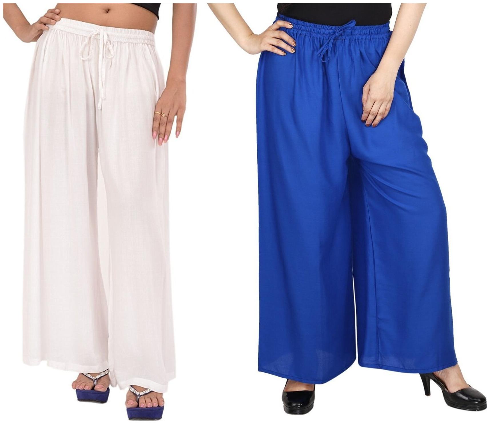 

Evection Stylish Rayon Palazzo Combo of 2 -Multi