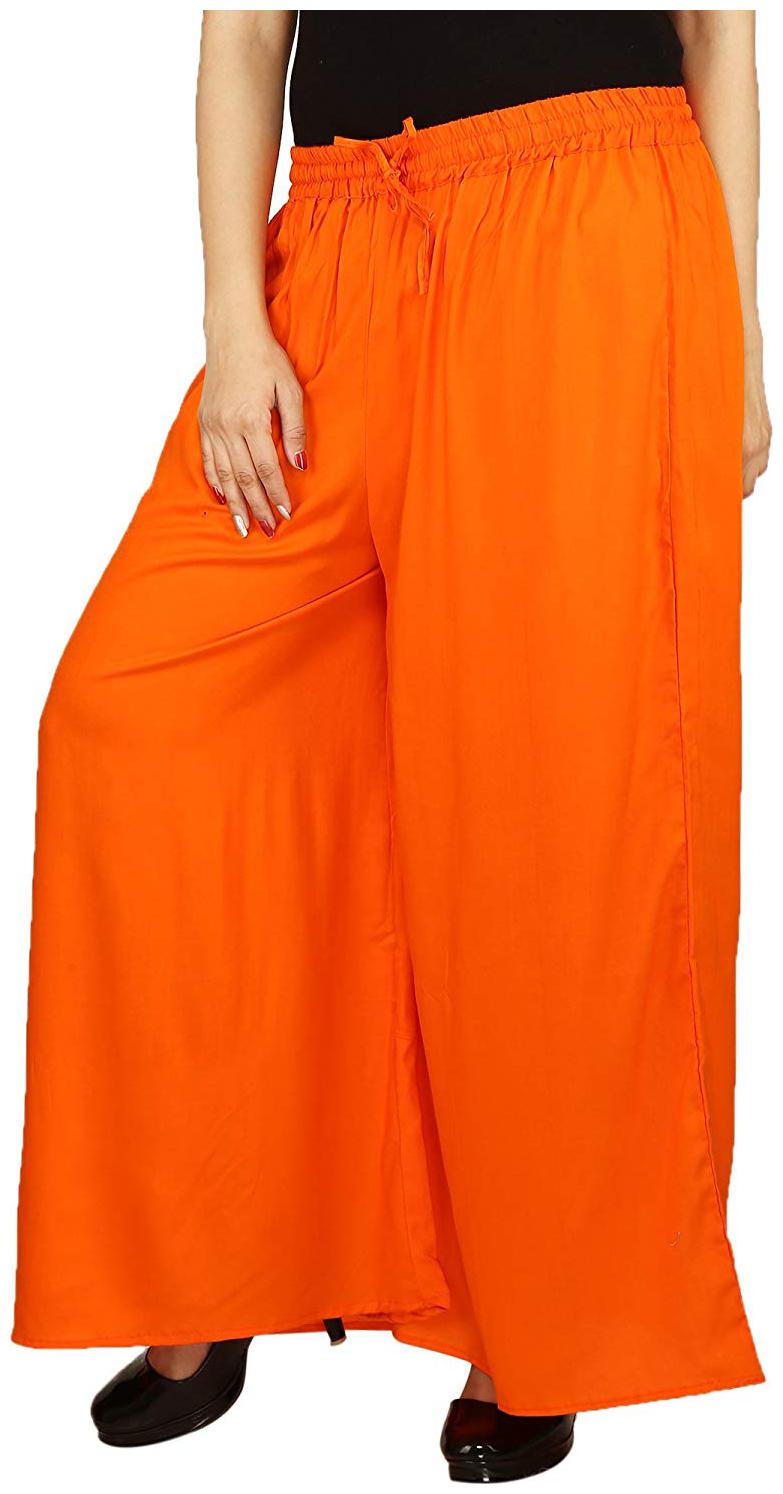 

Evection Stylish Rayon Palazzo Orange