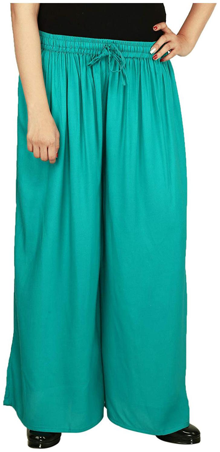 

Evection Stylish Rayon Palazzo Turquoise