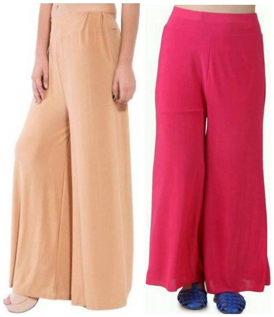 

EVECTION STYLISH PALAZZO SET OF BEIGE AND PINK