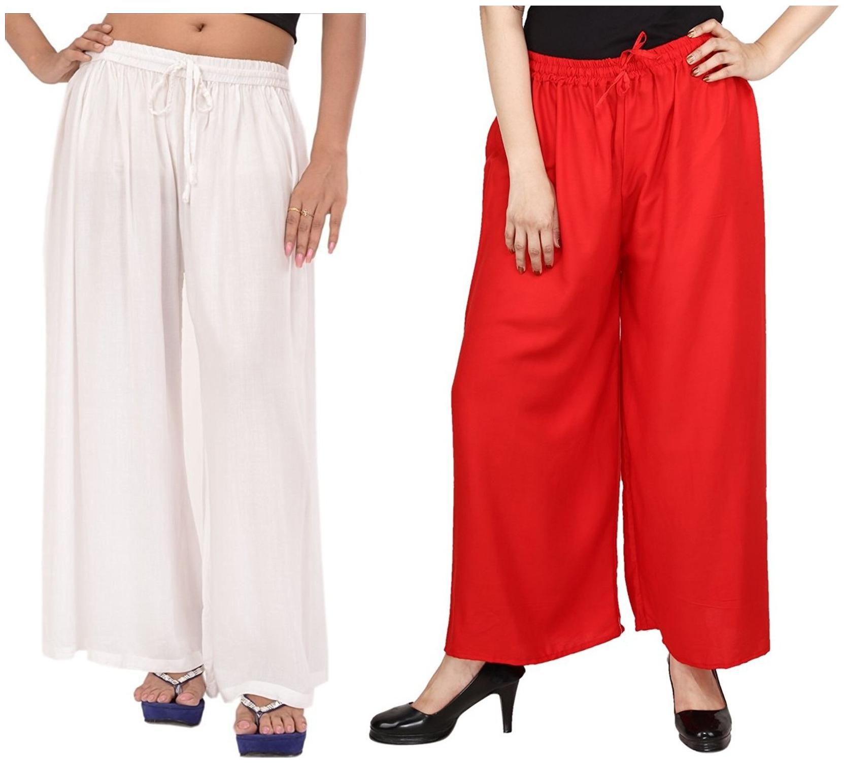 

Evection Stylish Rayon Palazzo Combo of 2 -Multi
