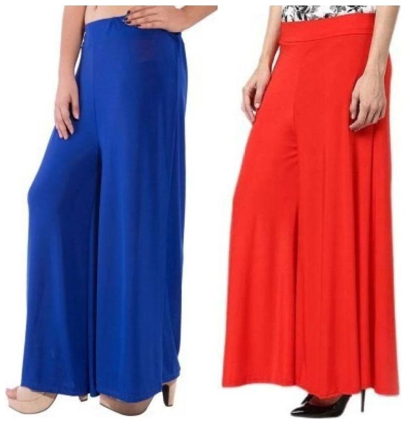 

Evection Stylish Palazzo Set of Blue and Red