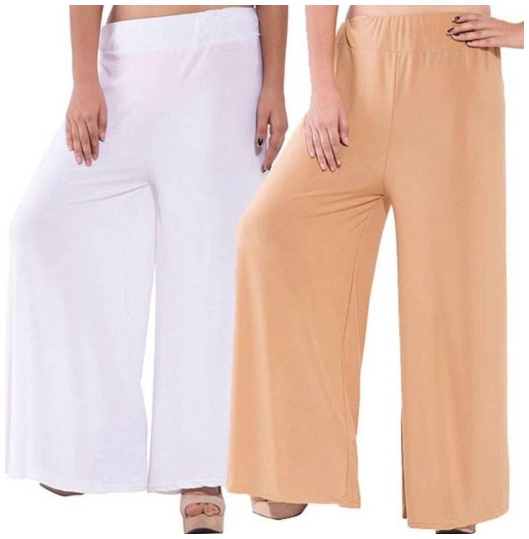 

Evection Stylish Palazzo Set of White and Beige