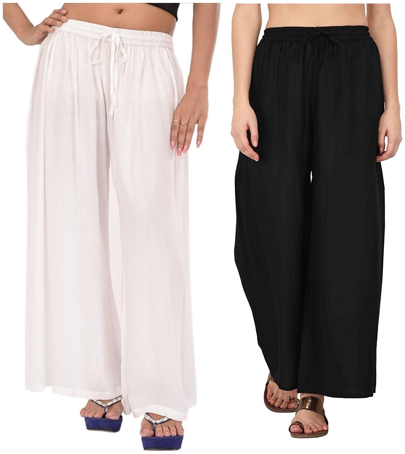 

Evection Stylish Rayon Palazzo Combo of 2 -Multi