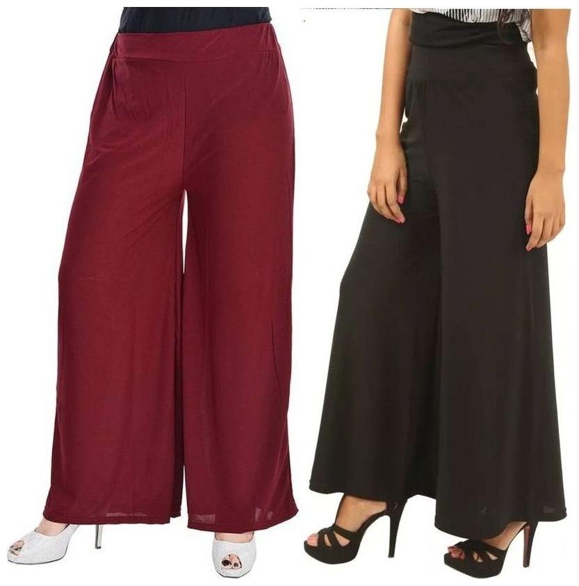 

Evection Stylish Palazzo Set of Maroon and Black