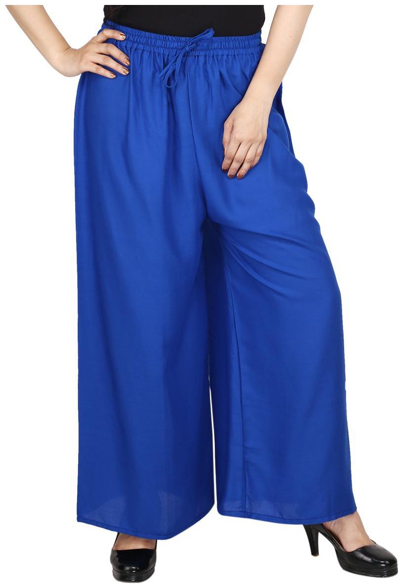 

Evection Stylish Rayon Palazzo Blue