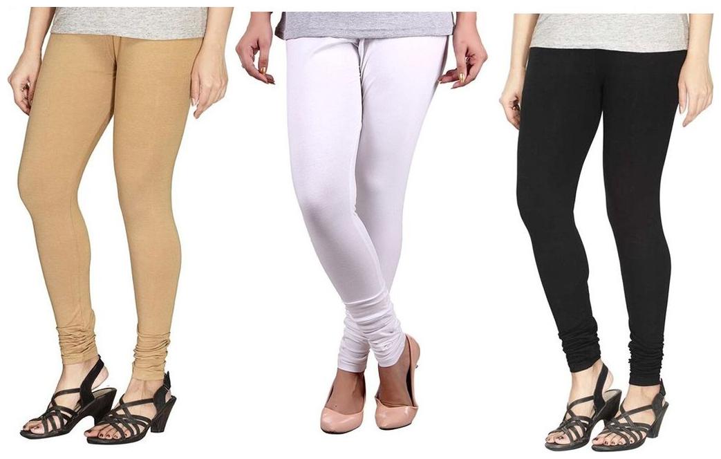 

Evection Ultra Premium Cotton Legging Set of 3 - Beige Black White