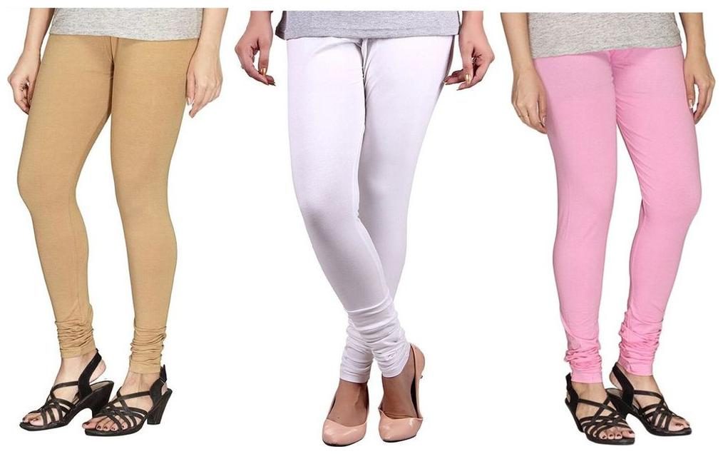 

Evection Ultra Premium Cotton Legging Set of 3 - Beige Pink White