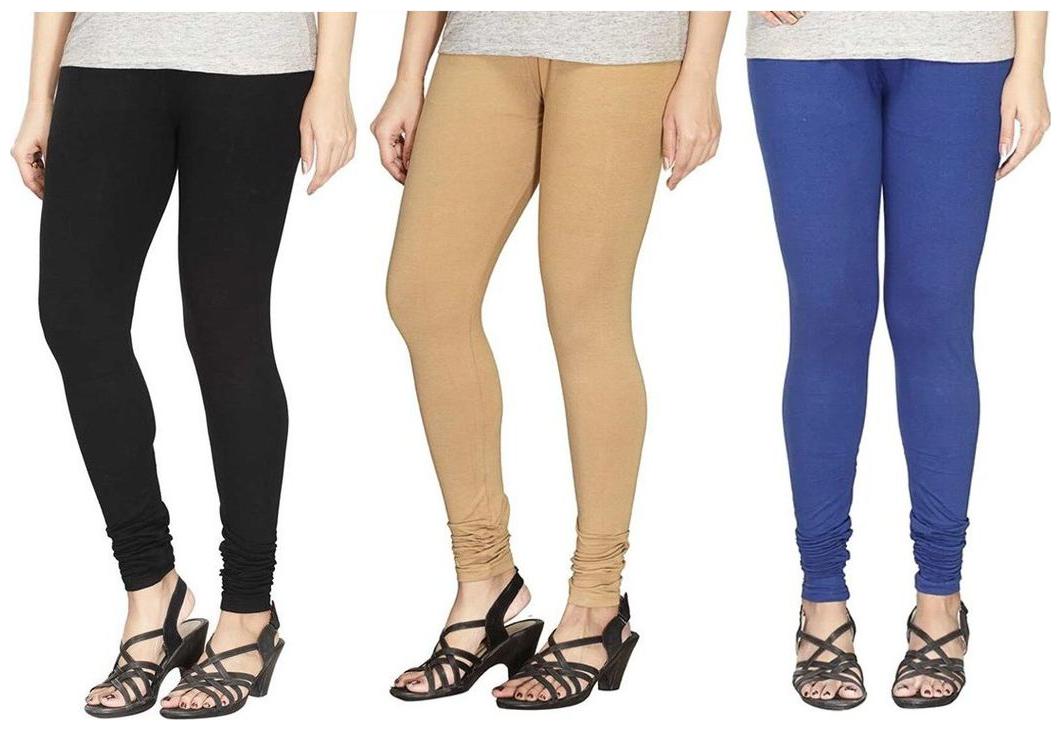 

Evection Ultra Premium Cotton Legging Set of 3 - Beige Black Navy-Blue