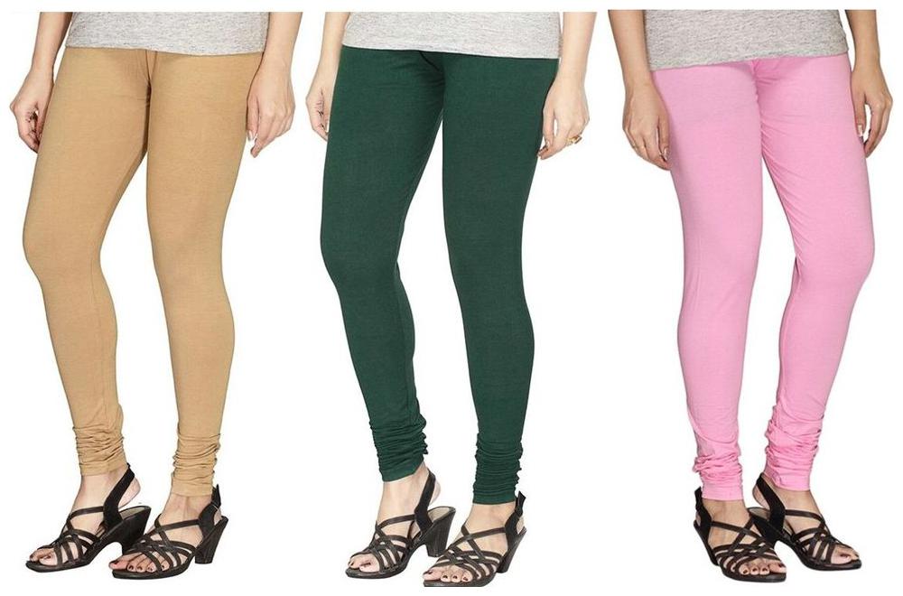 

Evection Ultra Premium Cotton Legging Set of 3 - Beige Pink Dark Green