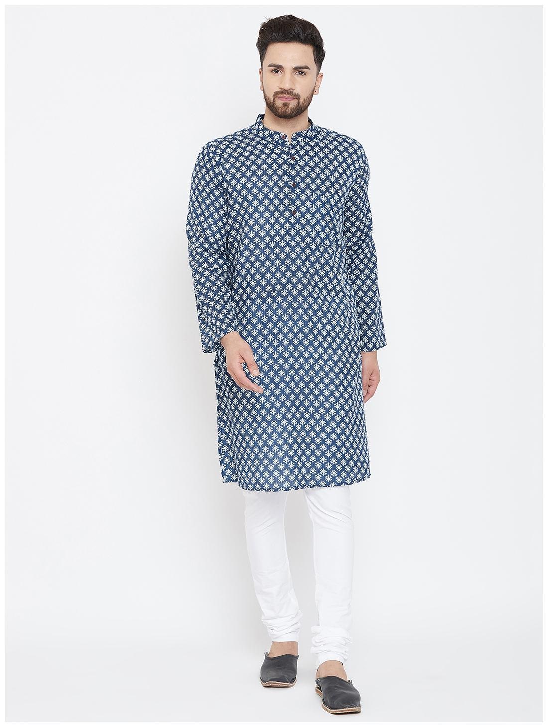 

EVEN Men Blue Regular Fit Kurta