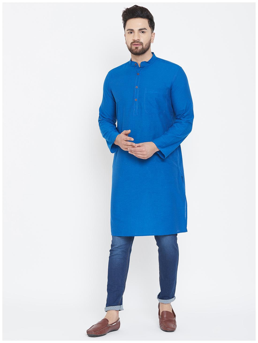 

EVEN Men Blue Regular Fit Kurta