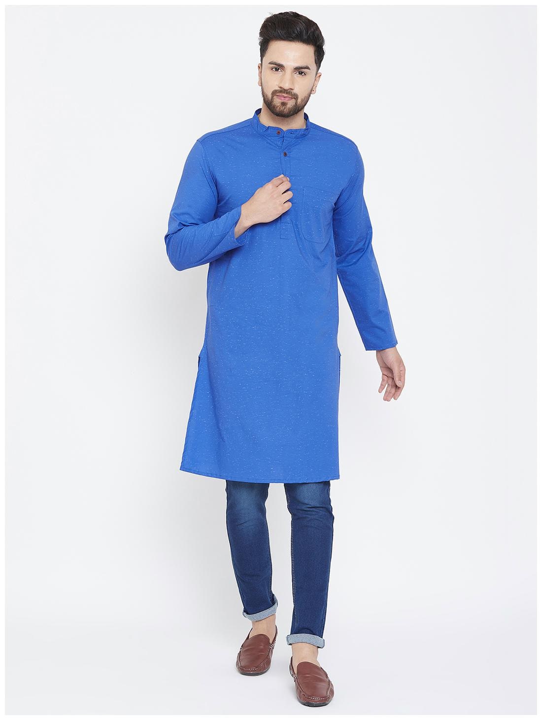 

EVEN Men Blue Regular Fit Kurta