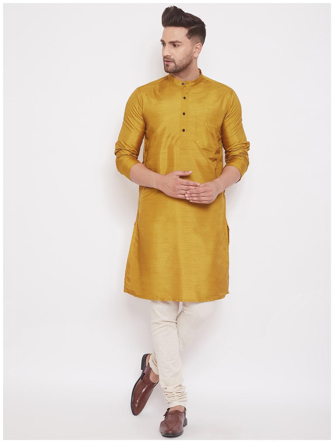 

EVEN Men Yellow Regular Fit Kurta