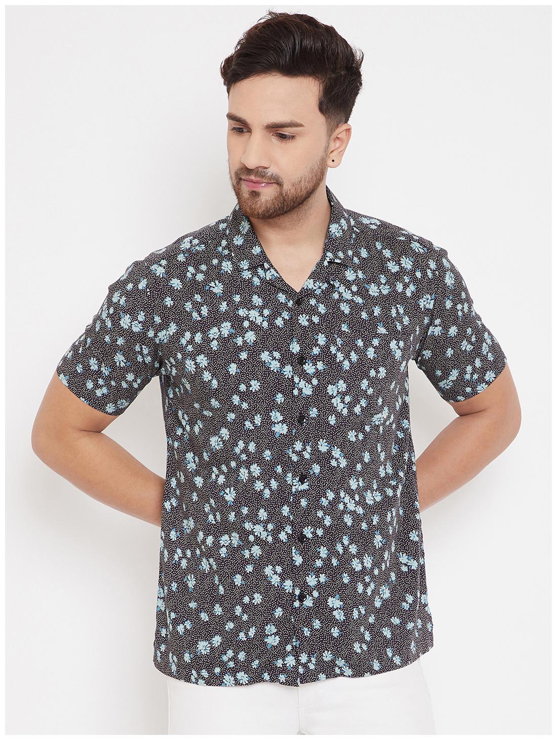 

EVEN Men Black Printed Slim Fit Casual Shirt