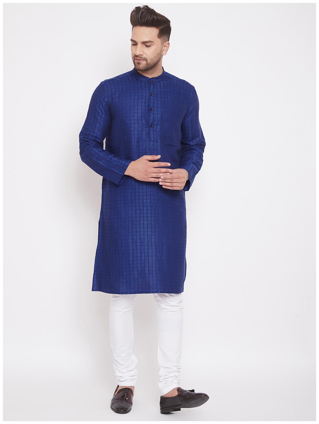 

EVEN Men Blue Regular Fit Kurta
