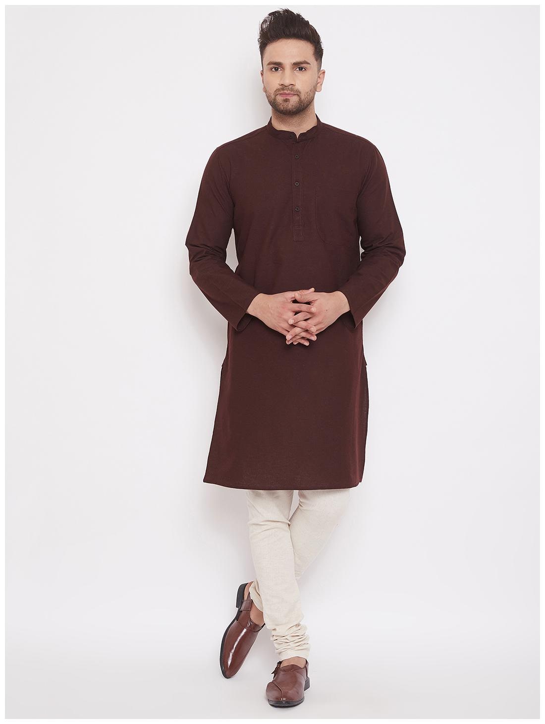 

EVEN Men Brown Regular Fit Kurta