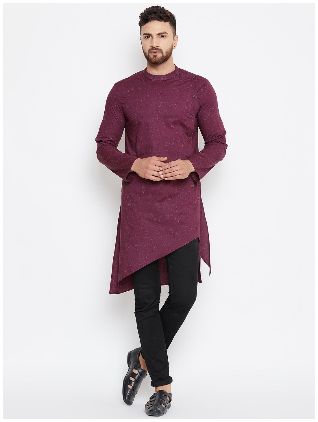 

EVEN Men Maroon Regular Fit Kurta
