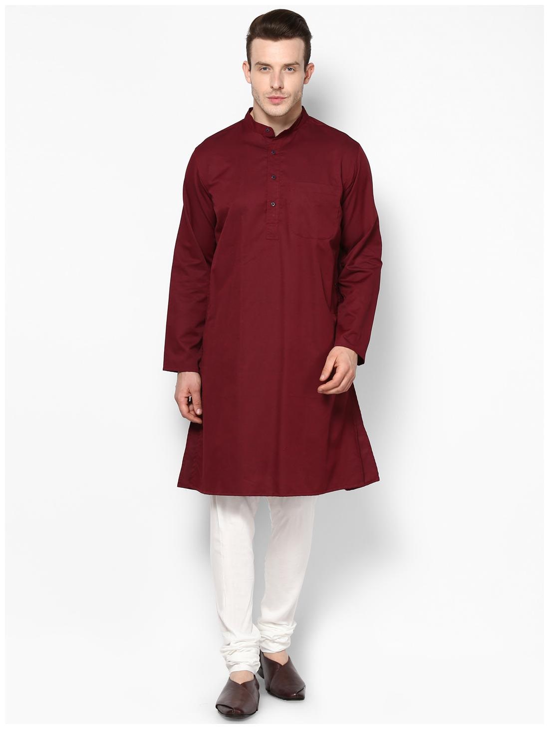 

EVEN Men Maroon Regular Fit Kurta