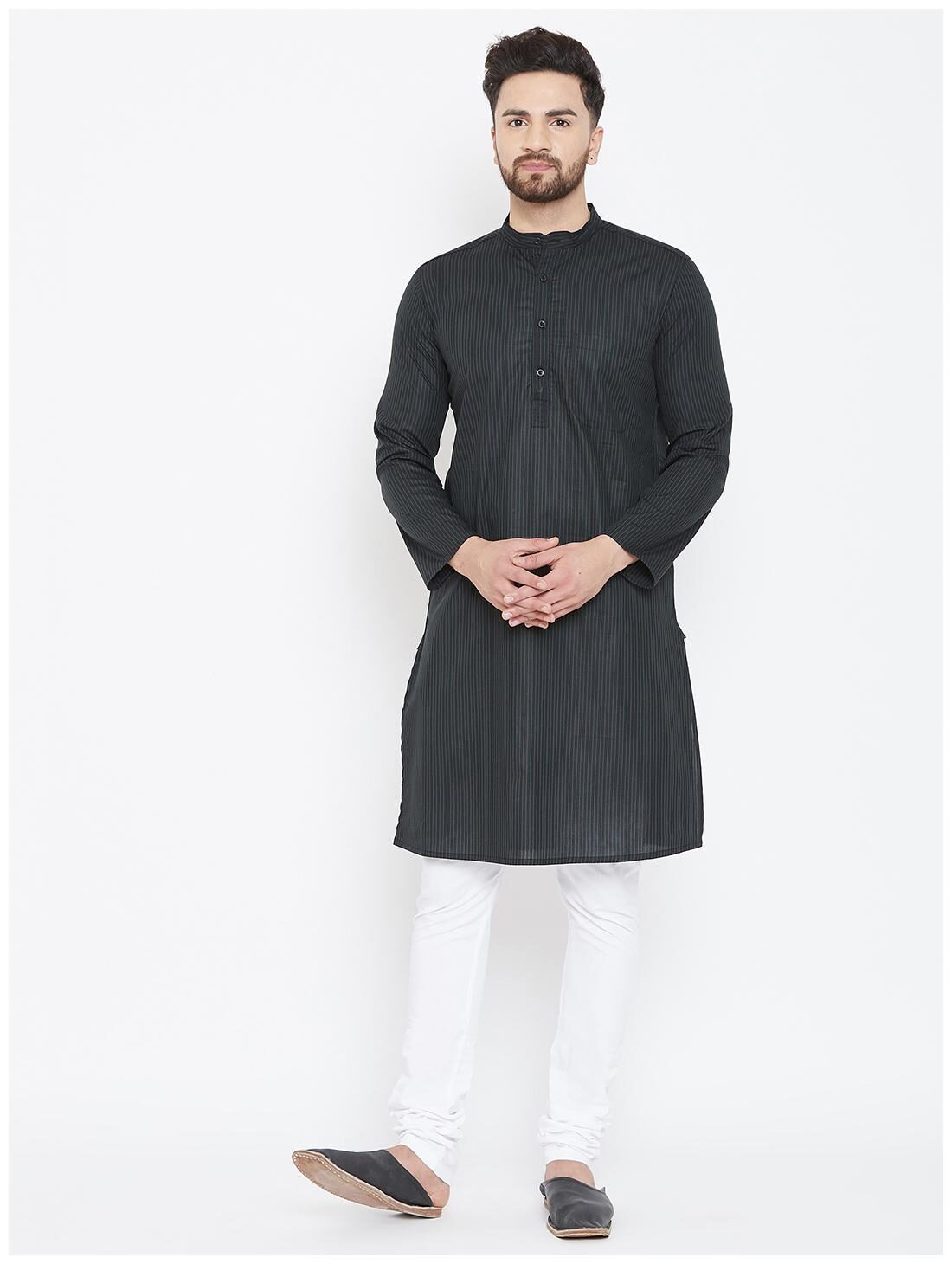 

EVEN Men Black Regular Fit Kurta