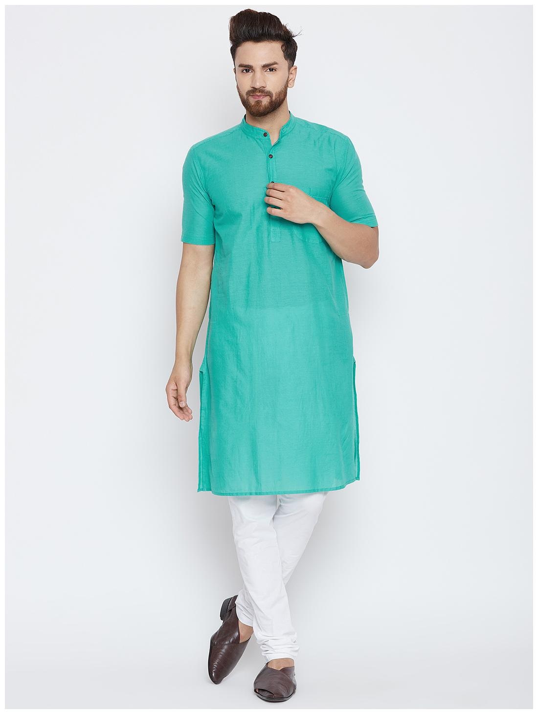 

EVEN Men Turquoise Regular Fit Kurta