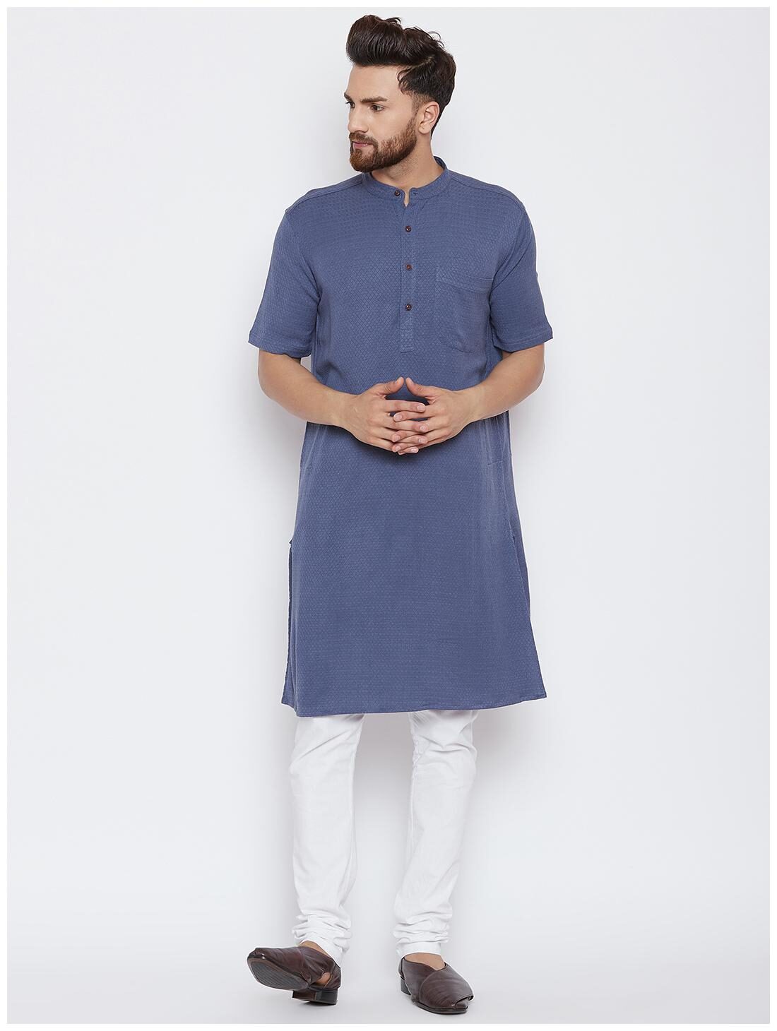

EVEN Men Grey Regular Fit Kurta
