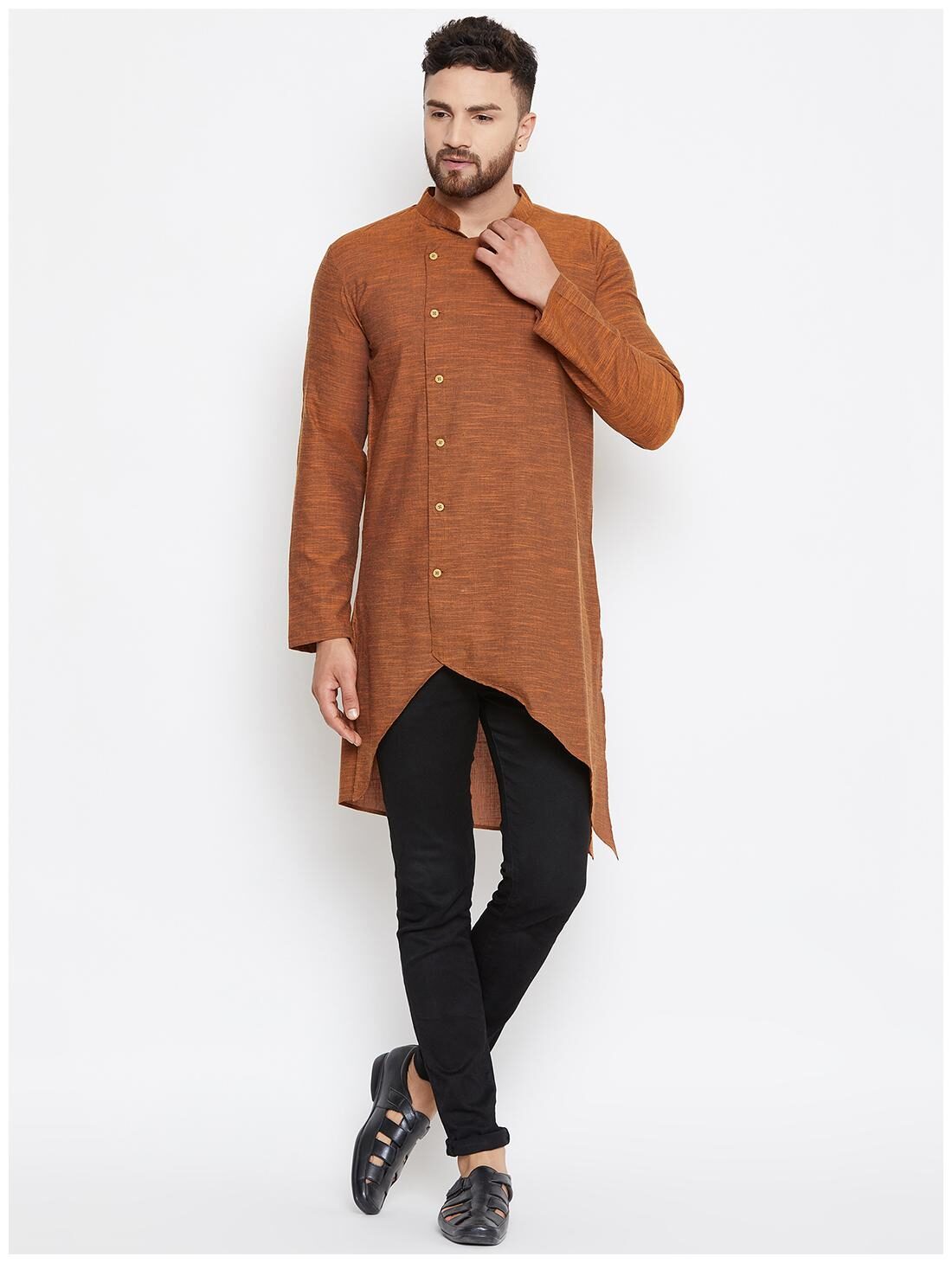 

EVEN Men Brown Regular Fit Kurta