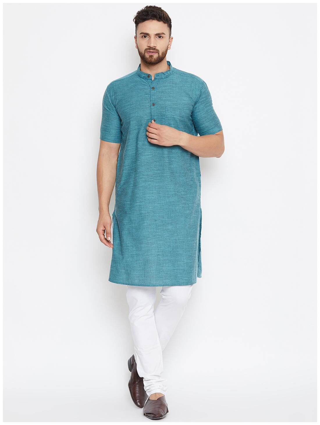 

EVEN Men Green Regular Fit Kurta