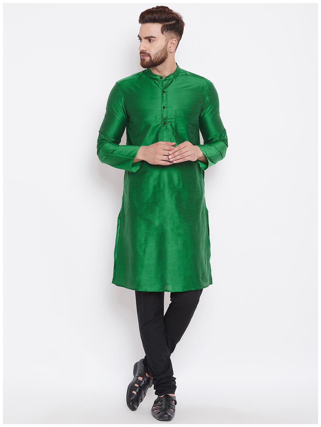 

EVEN Men Green Regular Fit Kurta