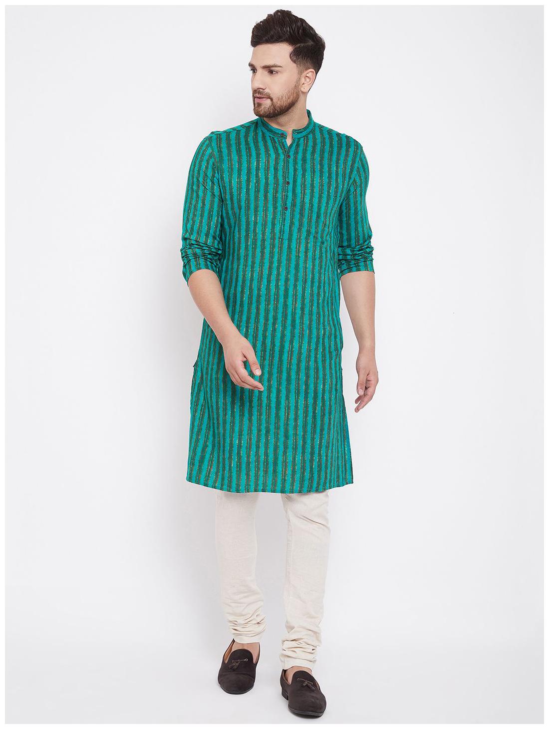 

EVEN Men Green Regular Fit Kurta