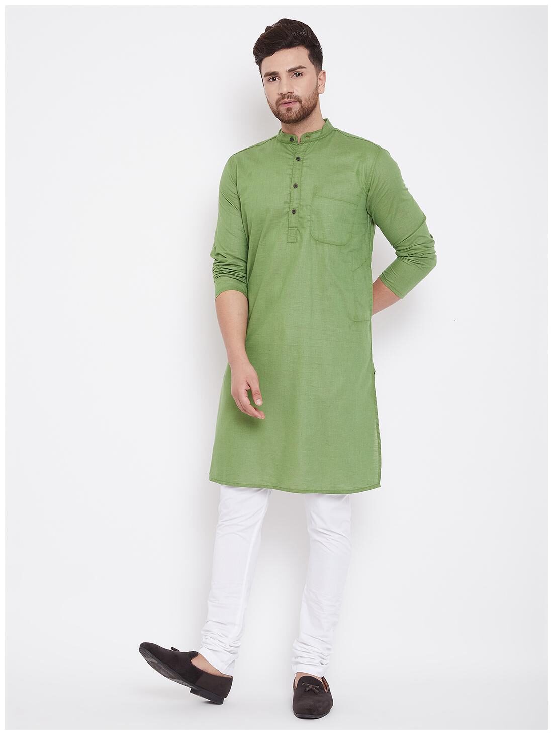 

EVEN Men Green Regular Fit Kurta