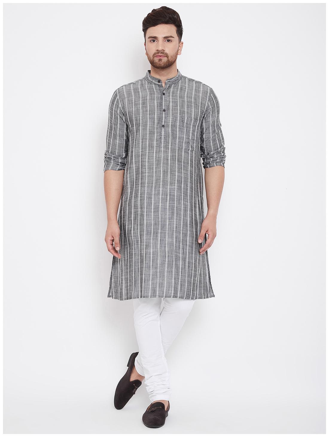 

EVEN Men Grey Regular Fit Kurta
