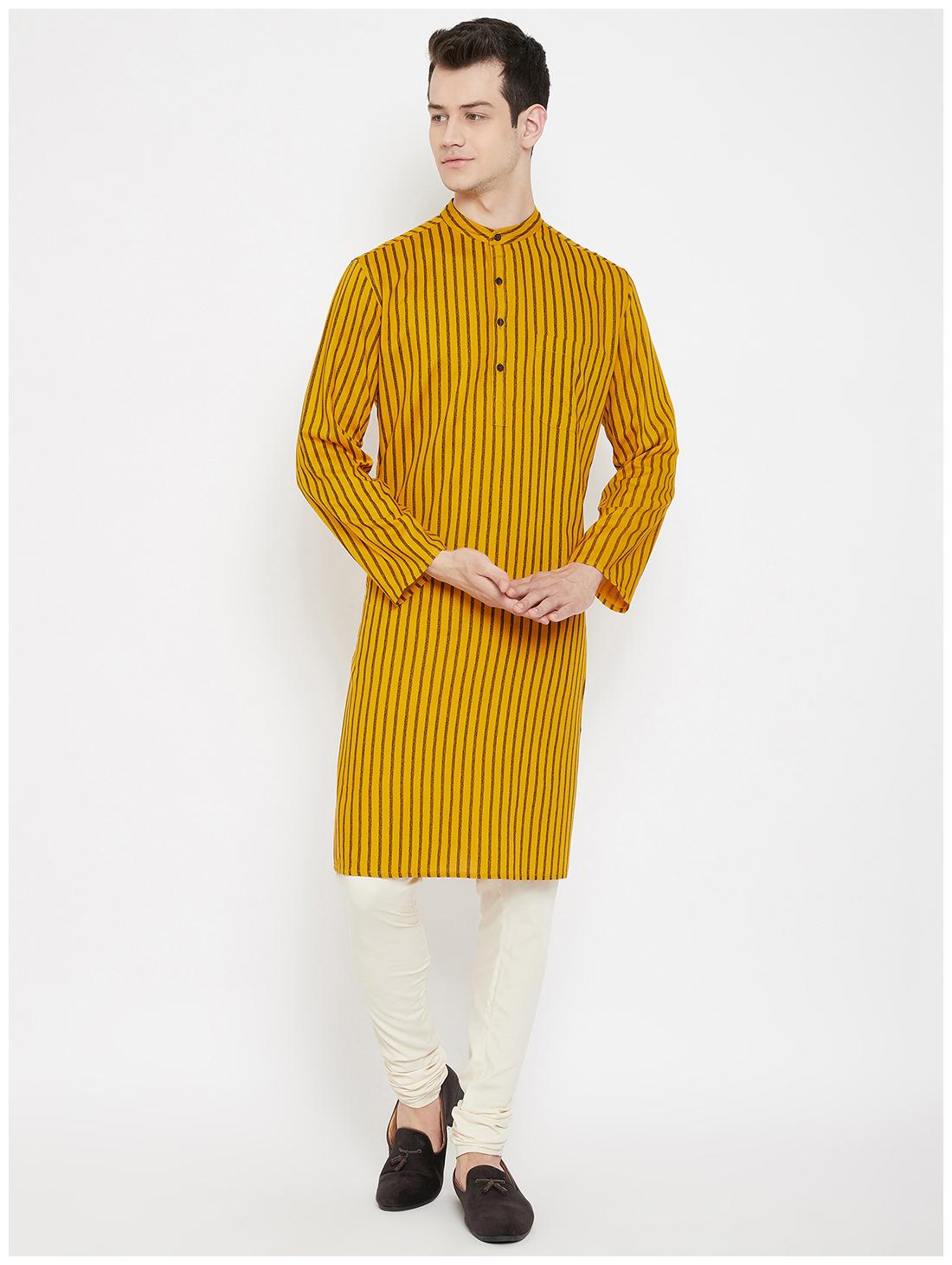 

EVEN Men Yellow Regular Fit Kurta