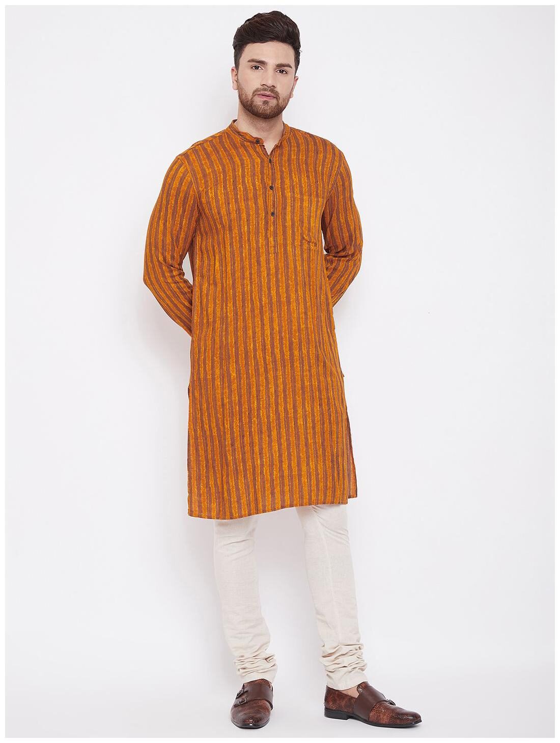 

EVEN Men Yellow Regular Fit Kurta