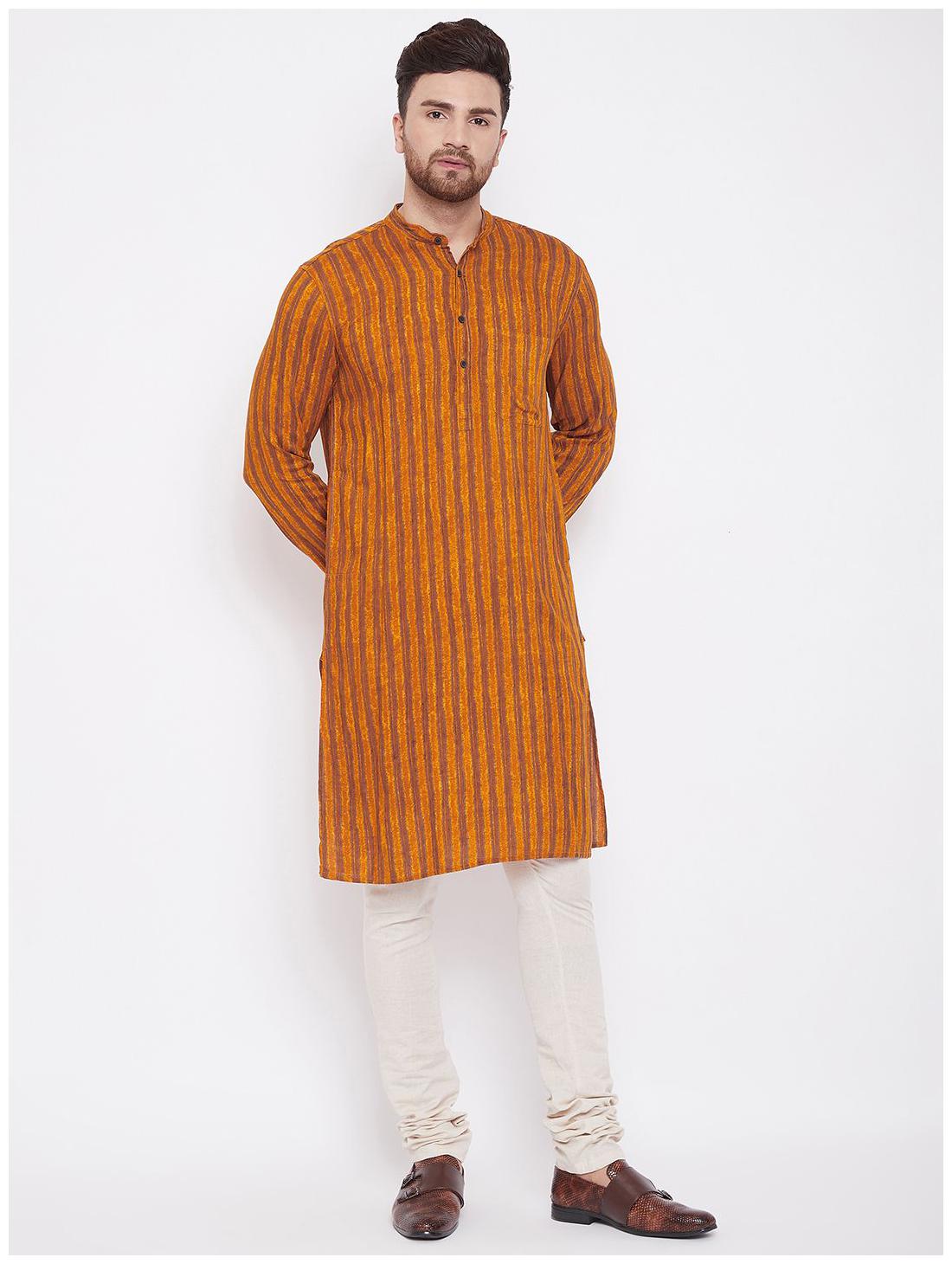 

EVEN Men Yellow Regular Fit Kurta
