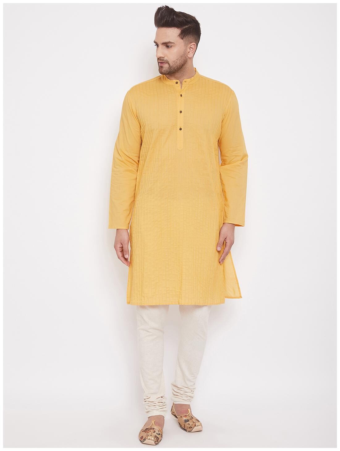 

EVEN Men Yellow Regular Fit Kurta