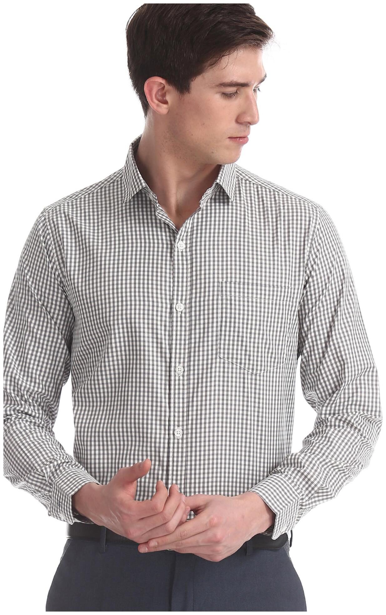 

Excalibur Men Regular fit Formal Shirt - Grey